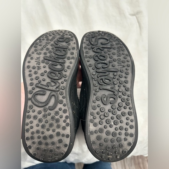 Sketchers Tone Ups Chalet Carve Fair Isle Boots Size 7 Textile & Leather Black - Picture 4 of 6